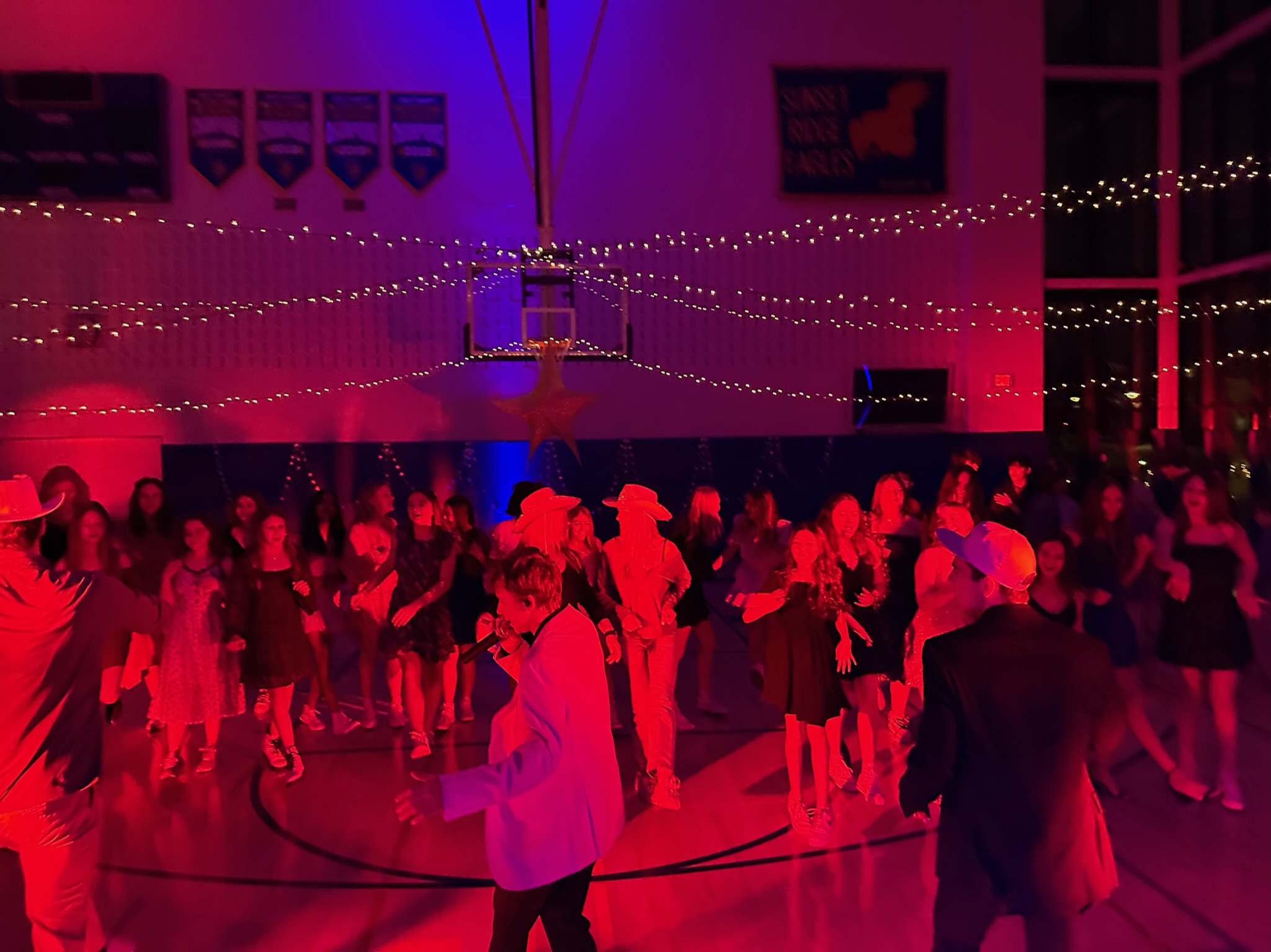 Professional event entertainment setup with dynamic lighting and sound equipment